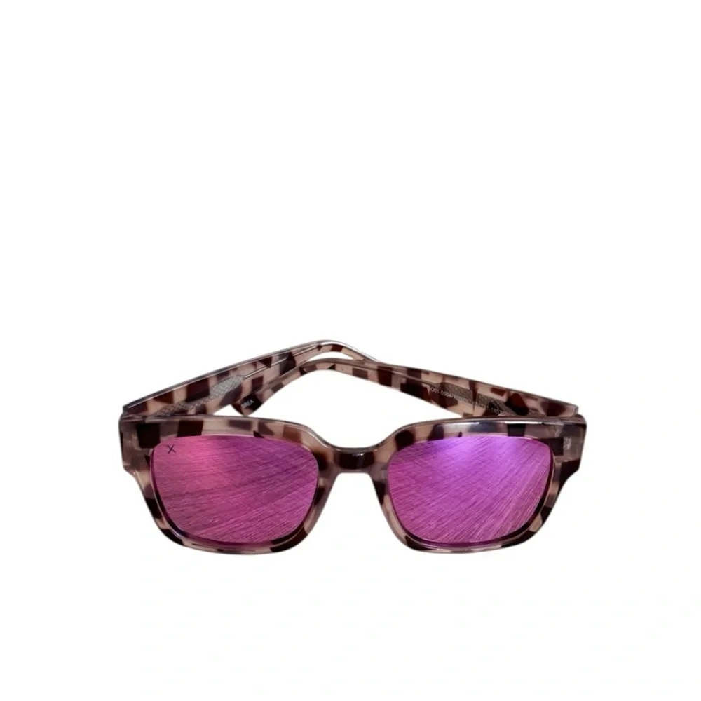 DIFF Brea Tortoise Cream Square Pink‎ Lenses Sunglasses